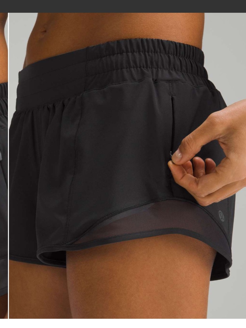 lululemon athletica Black Athletic Running Shorts
